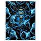 Skull Black Ground Thunder Flannel Blanket For Cozy Bedroom Sofa Decor