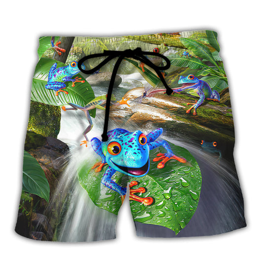 Frog Beach Shorts For Tropical Holidays And Comfortable Daily Use