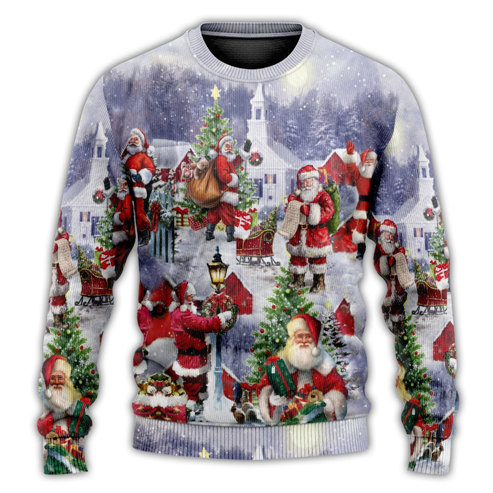 Christmas Merry Xmas Santa Is Coming Sweater For Family Gatherings Winter Travel And Everyday Seasonal Comfort