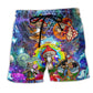 Hippie Colorful Magic Beach Shorts For Casual Day Trips And Laid Back Styling