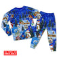 Playful Snowman Friends Christmas Long Sleeve Pajamas Set For Christmas Sleepwear And Family Lounging