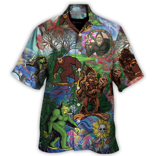 Bohemian Colorful Vintage Forest Creature Peace Hawaiian Shirt For Warm Weather Adventures And Everyday Comfort