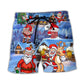 Christmas Santa Beer Beach Shorts For Coastal Adventures And Laid Back Styling