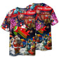 Spreading Christmas Cheer Short Sleeve Pajamas Set For Holiday Travel And Comfortable Home Wear