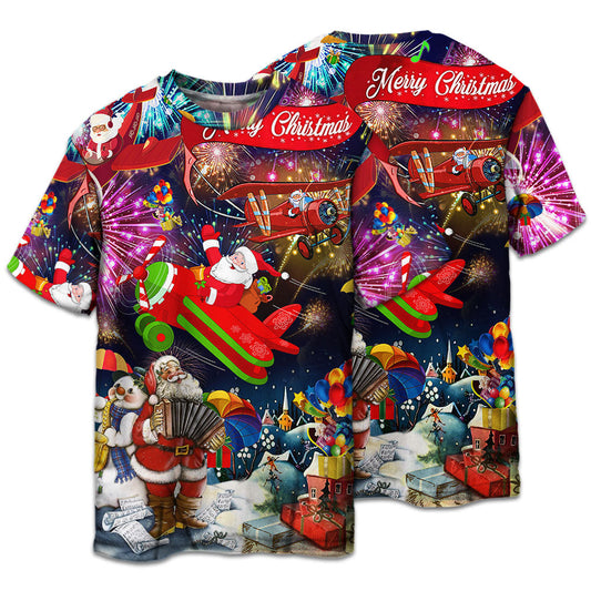 Spreading Christmas Cheer Short Sleeve Pajamas Set For Holiday Travel And Comfortable Home Wear
