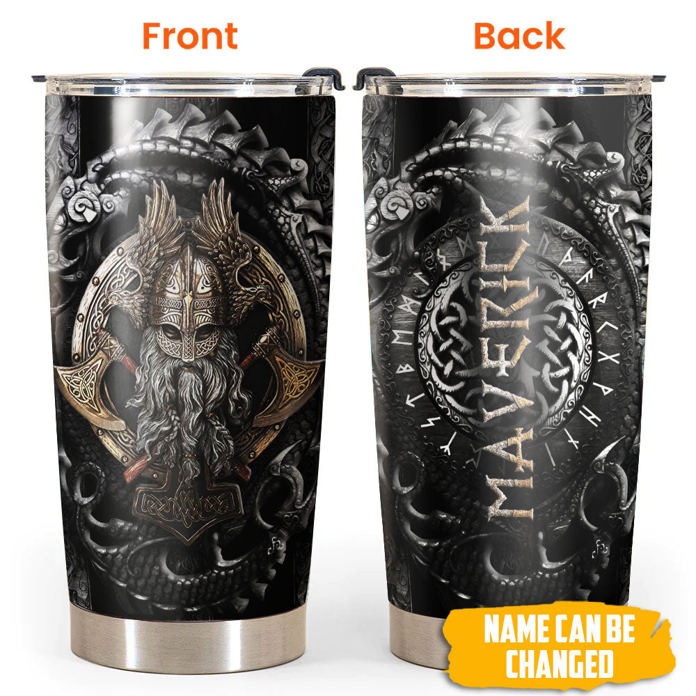 Viking Warrior Victory Valhalla Personalized 20 Oz Tumbler For Coffee Travel And Daily Drinks