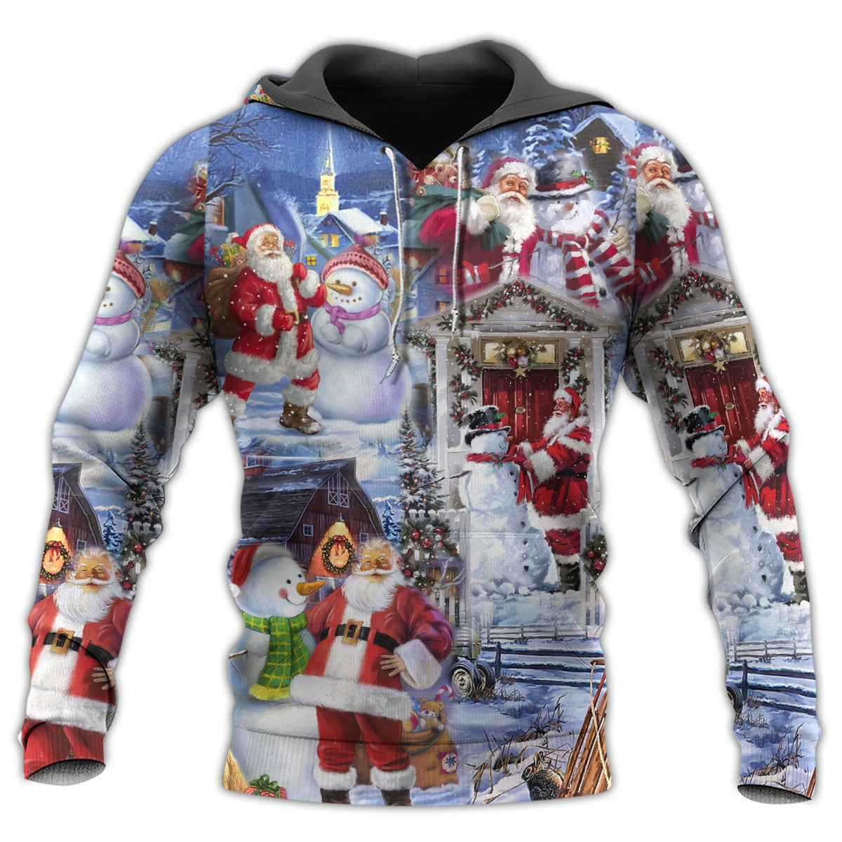 Snowman Winter Holiday Friends Hoodie For Winter Streetwear Christmas Travel And Seasonal Home Gatherings