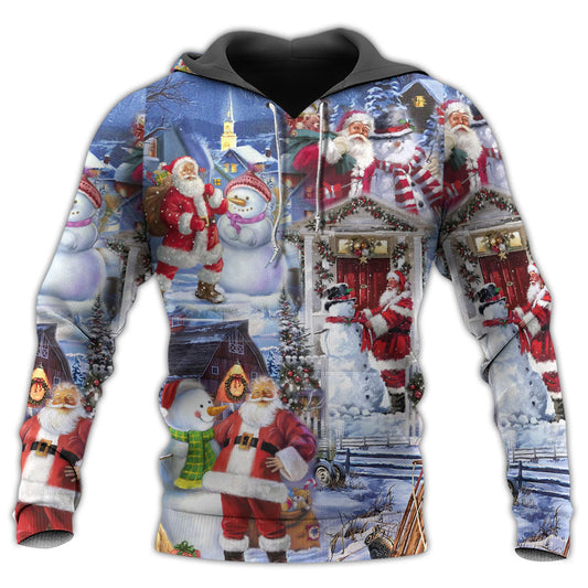 Snowman Winter Holiday Friends Hoodie For Winter Streetwear Christmas Travel And Seasonal Home Gatherings