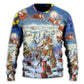 Christmas Playful Santa Holiday Sweater For Winter Celebrations Family Events And Relaxed Seasonal Styling