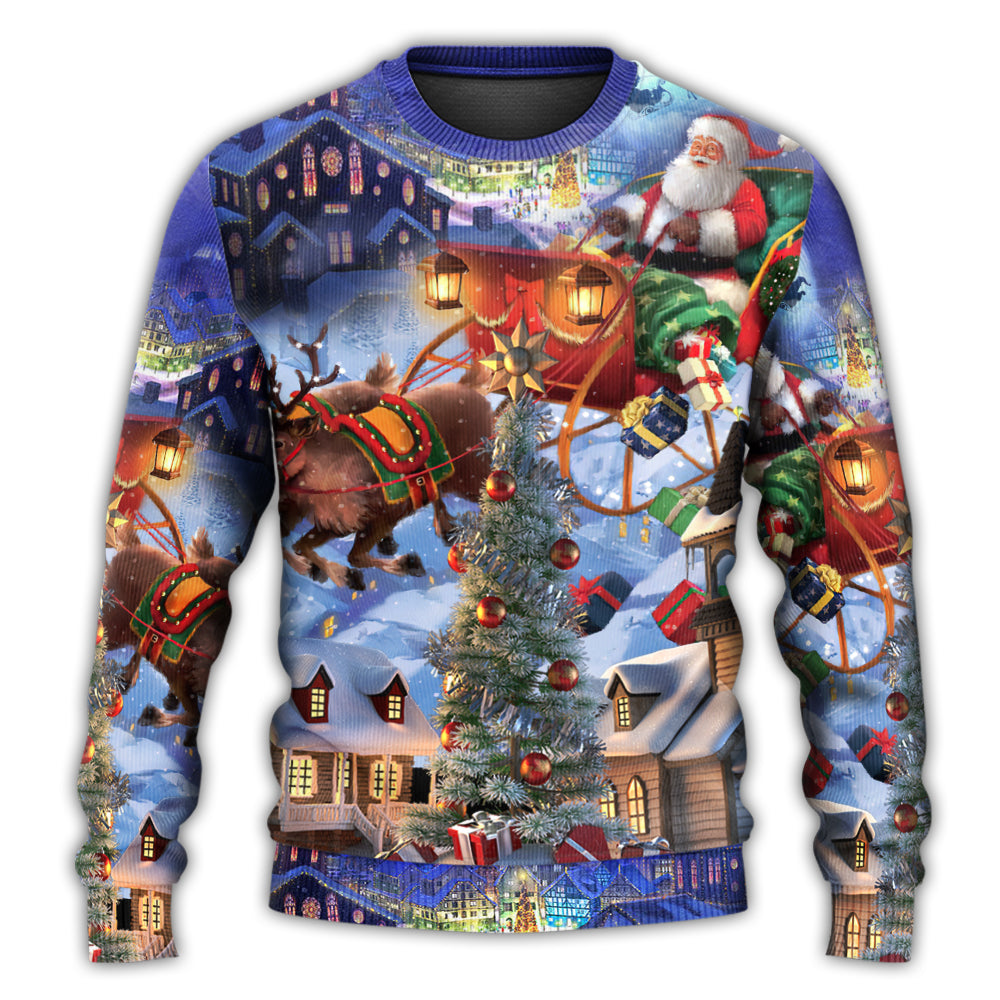 Christmas Santa Reindeer Gift Light Sweater For Family Gatherings Winter Travel And Everyday Seasonal Comfort