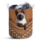 Small Size Cute Cat Love Laundry Basket For Bathroom Bedroom Storage