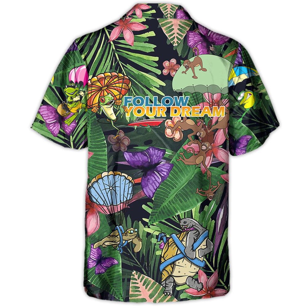Parasailing Outdoor Passion Hawaiian Shirt For Beach Days, Summer Outings, And Thoughtful Gift Giving