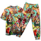 Santa Christmas Love Short Sleeve Pajamas Set For Christmas Sleepwear And Family Lounging