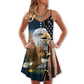 Eagle Wildlife Faith V-Neck Sleeveless Cami Dress For Outdoor Parties Festivals And Bold Summer Styling
