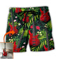 Guitar Various Style Tropical Floral Personalized Photo Beach Shorts Design View For Comfortable Resort And Beach Styling