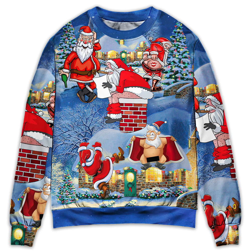 Christmas Rebellious Santa Fun Sweater For Seasonal Parties Cozy Gatherings And Thoughtful Holiday Gifts