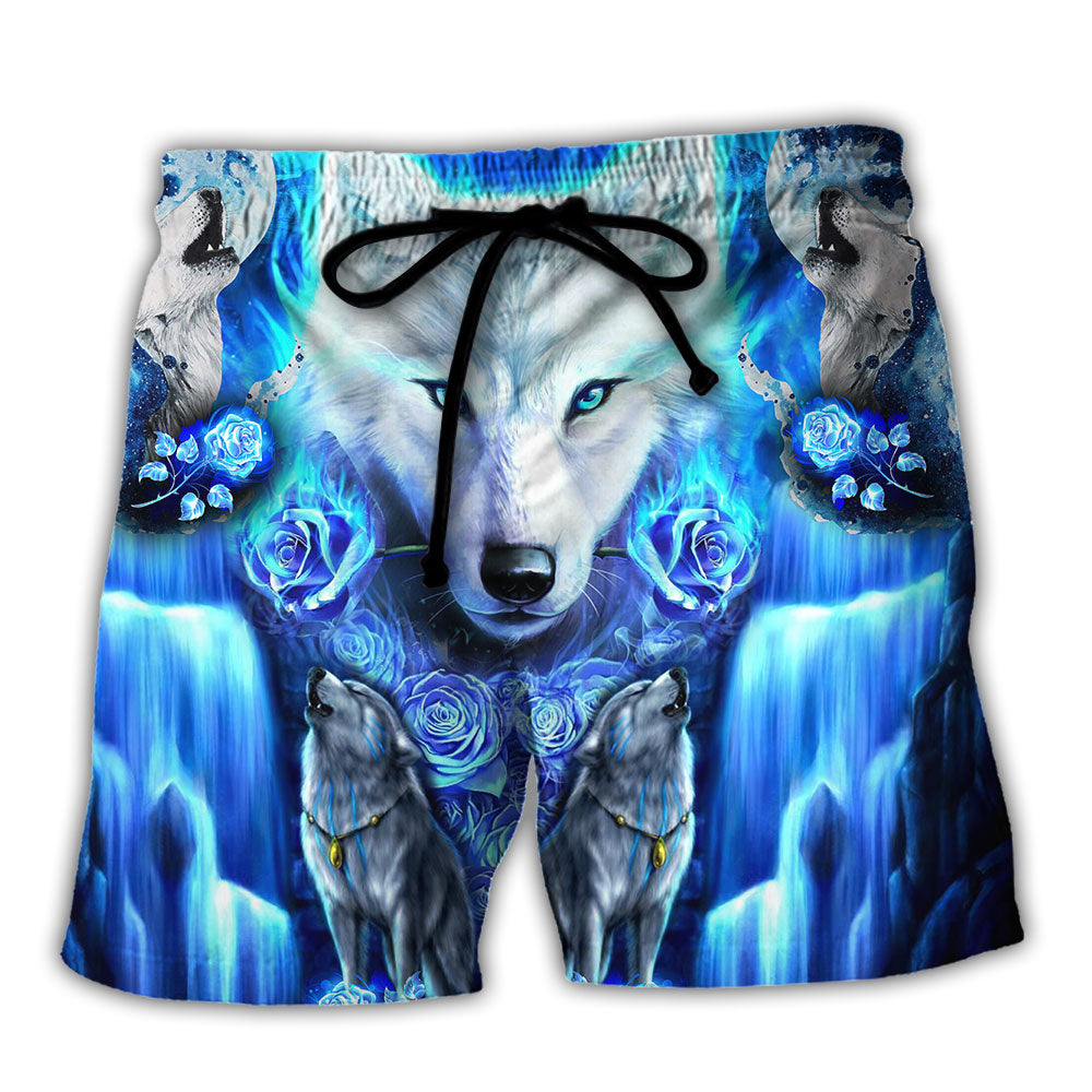Blue Wolf Beach Shorts For Summer Vacations And Everyday Comfort