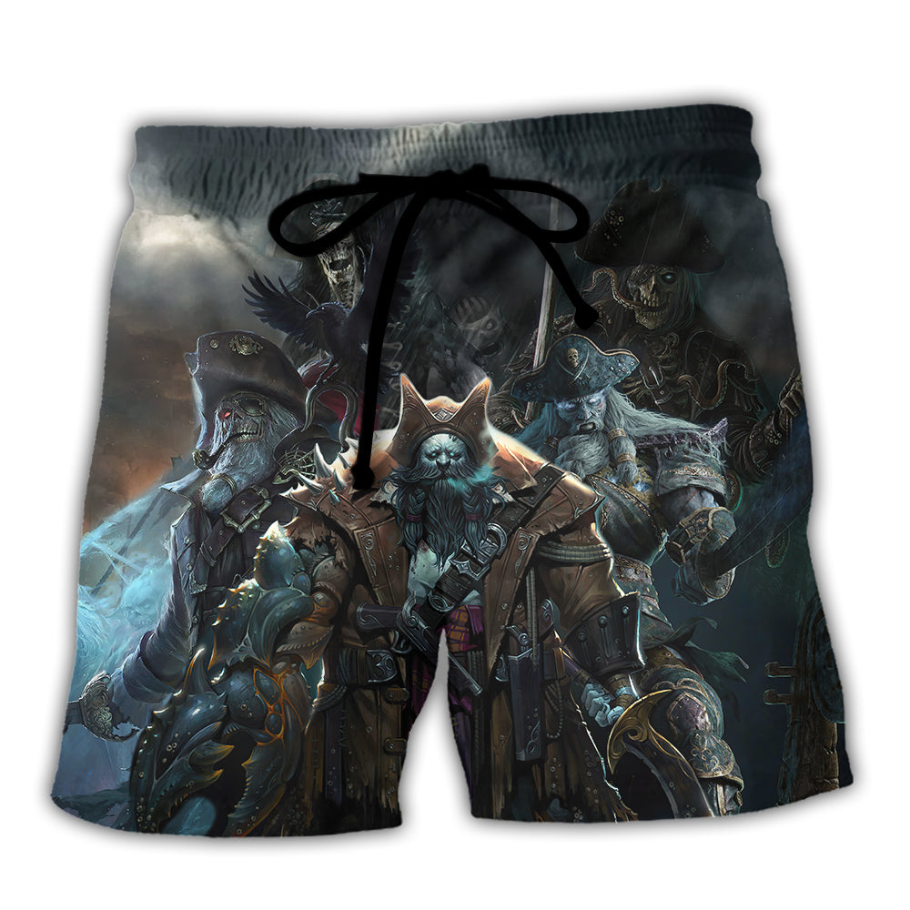 Pirate Bold Adventure Style Beach Shorts For Marine Inspired Outdoor Wear