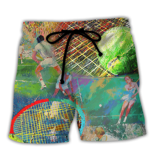 Colorful Tennis Beach Shorts For Coastal Adventures And Travel Ready Comfort