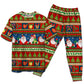Happy Santa Christmas Short Sleeve Pajamas Set For Winter Nights And Thoughtful Gifting