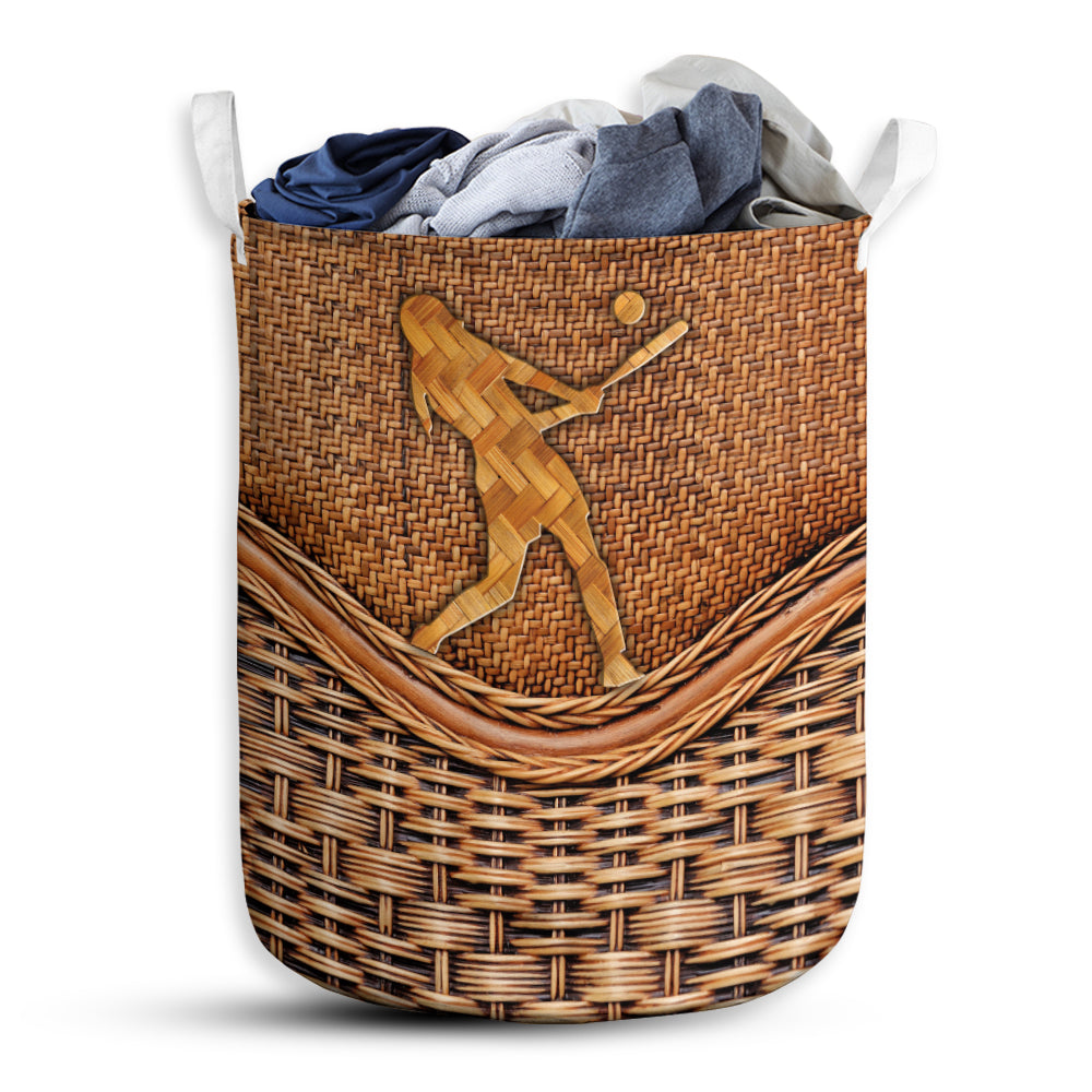 Small Size Baseball Funny Free Strong Laundry Basket For Bathroom Bedroom Storage