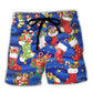 Christmas Socks Tree Seasons Joy Beach Shorts Pattern View For Warm Weather Holiday Outfits