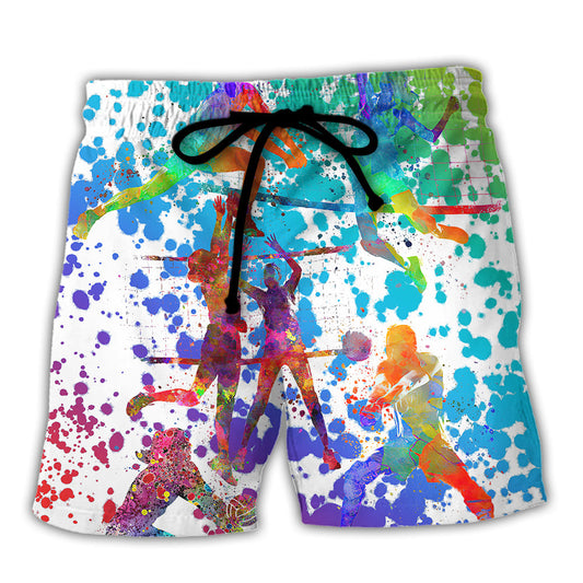 Colorful Volleyball Beach Shorts For Oceanfront Escapes And Leisure And Relaxation
