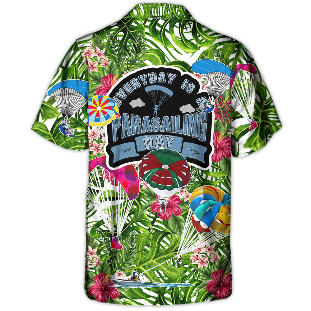 Parasailing Outdoor Passion Hawaiian Shirt For Active Holidays, Resort Trips, And Warm Weather Gatherings