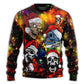 Skull Christmas Funny Sweater For Festive Parties Family Photos And Comfortable Seasonal Wear