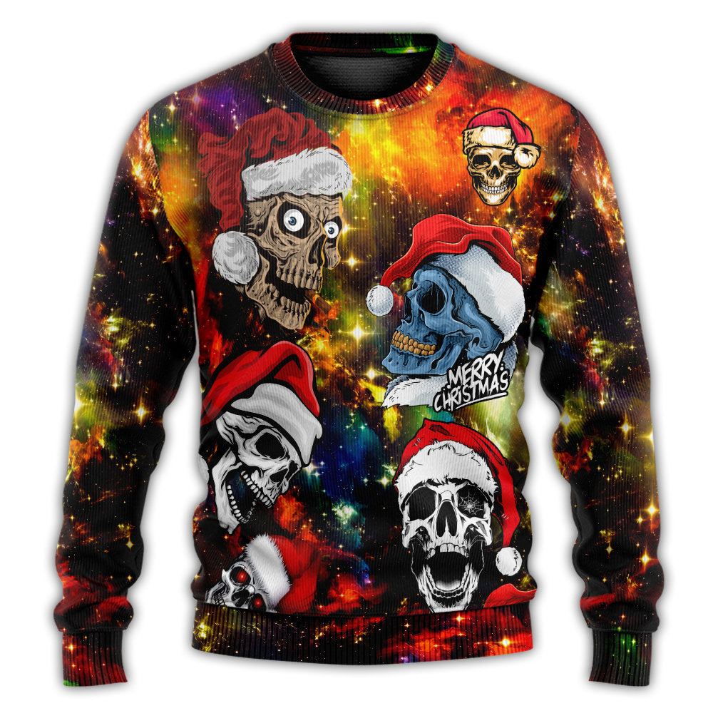 Skull Christmas Funny Sweater For Festive Parties Family Photos And Comfortable Seasonal Wear