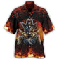 Skull Cowboy Hawaiian Shirt Pattern Detail For Outdoor Gatherings
