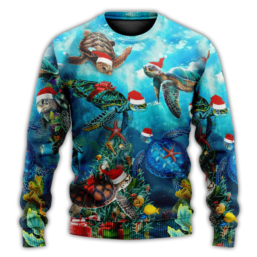 Turtle Christmas Ocean Sweater For Festive Parties Family Photos And Comfortable Seasonal Wear