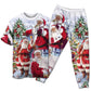 Santa Holiday Arrival Short Sleeve Pajamas Set For Christmas Mornings And Relaxed Lounging