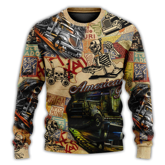 Christmas Retro Dear Santa Truck Sweater For Family Gatherings Winter Travel And Everyday Seasonal Comfort