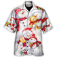 Watercolor Snowman Romantic Christmas Hawaiian Shirt Pattern View For Lightweight Everyday Style