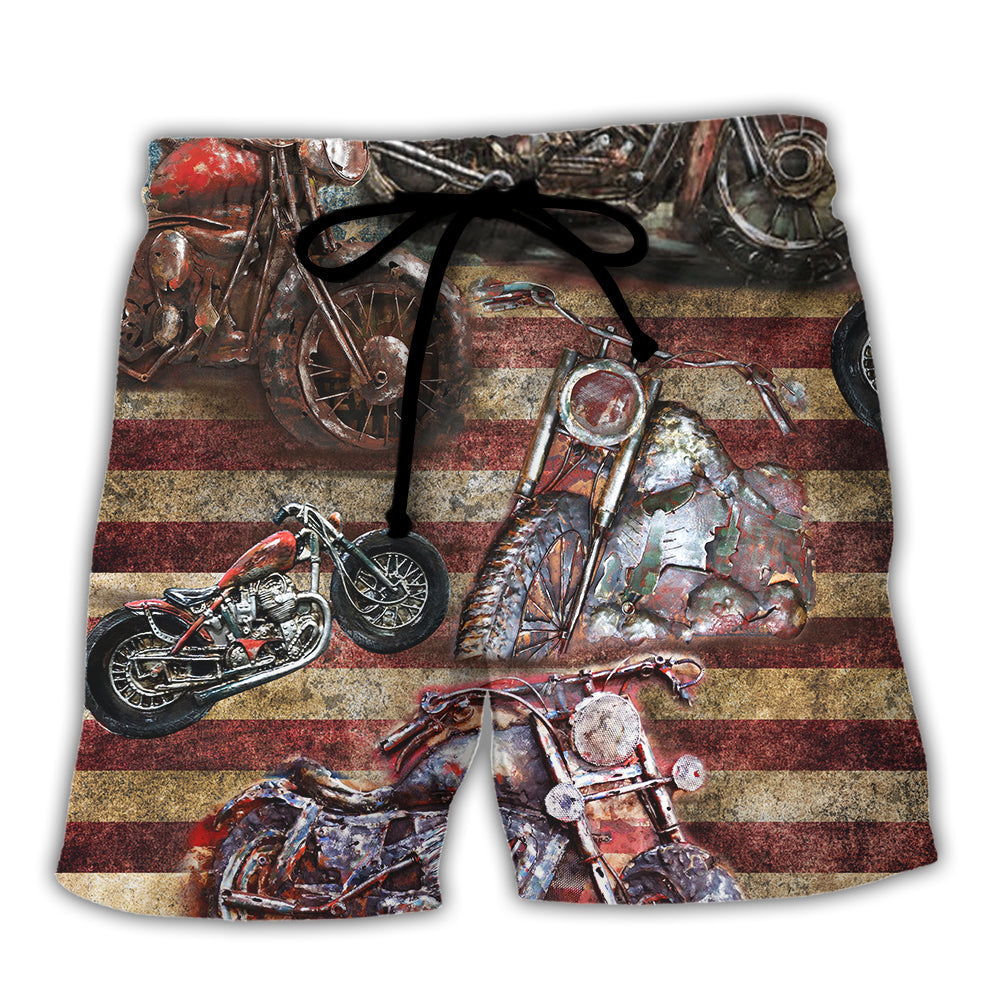 Motorcycle No Plans No Maps Adventure Beach Shorts For Weekend Getaways And Travel