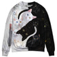 Playful Cat Sweater For Outdoor Activities Weekend Trips And Relaxed Everyday Outfits