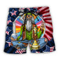 Hippie Independence Day Is Coming Beach Shorts Print Detail For Thoughtful Gift Giving