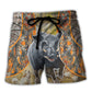 Hog Hunting Camo Outdoor Style Beach Shorts For Sports Fan Vacation Wear