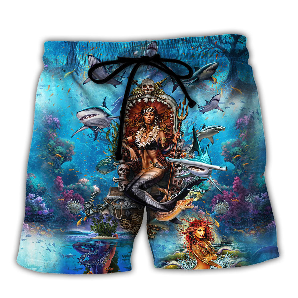 Mermaid Queen Beach Shorts For Tropical Holidays And Travel Ready Comfort