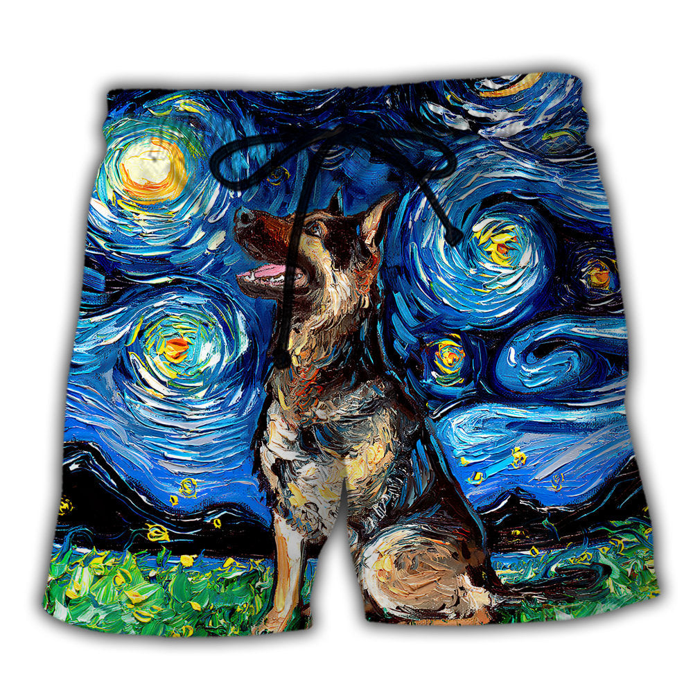 German Shepherd Stylish Dog Beach Shorts Design View For Summer Events And Coastal Getaways