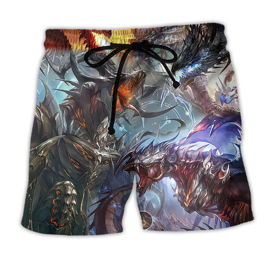 Fantasy Dragon Magic Beach Shorts For Tropical Holidays And Bright Seasonal Outfits