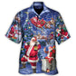 Christmas Santa Relaxing Light Hawaiian Shirt For Beach Parties And Weekend Getaways