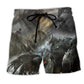 Monster Apocalypse Rising Beach Shorts Pattern View For Relaxed Vacation Styling