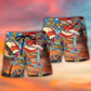 Yoga USA Independence Day Pose Beach Shorts Design Detail For Weekend Getaways And Beach Days
