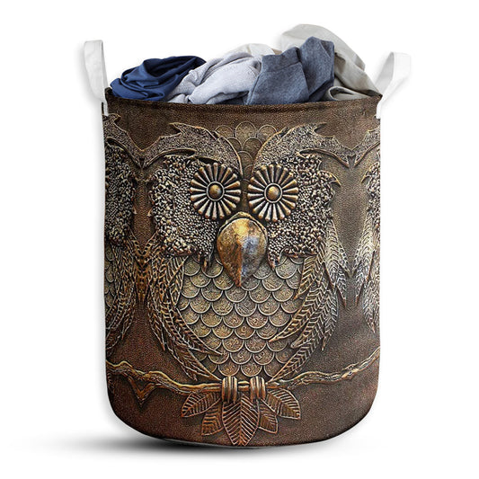 Small Size Owl Vintage Laundry Basket For Bathroom Bedroom Storage
