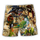 Parrot Pirate Vintage Style Beach Shorts For Resort Trips And Poolside Style