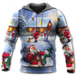 Christmas Santa Love Snowman Village Gift Hoodie For Festive Celebrations Seasonal Trips And Relaxed Winter Wear