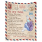 Mom Dear Mom Love Letter Flannel Blanket For Cozy Bedroom Sofa Decor