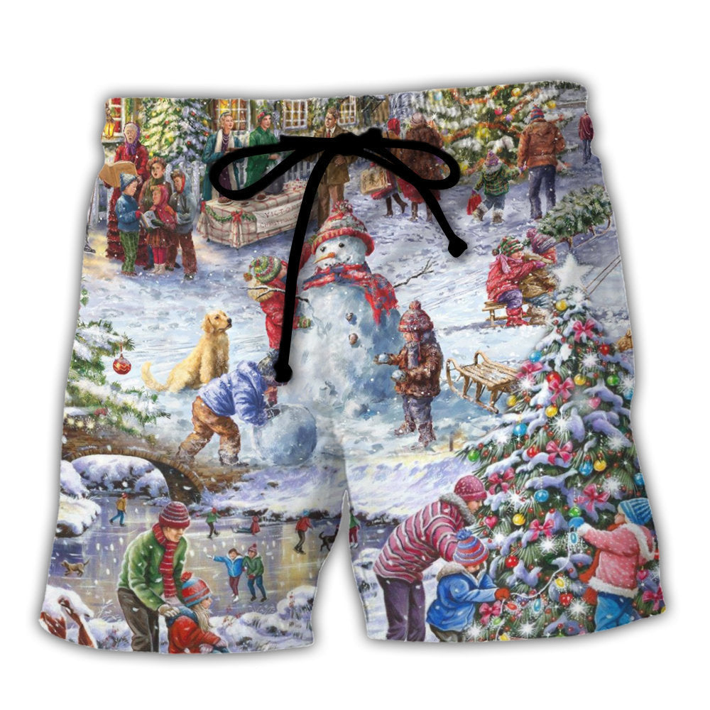 Christmas Holiday Santa Beach Shorts For Warm Weather Outings And Comfortable Daily Use